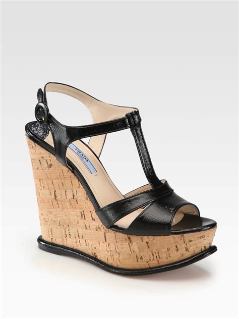 prada sandal with cork platform|prada platform sandals.